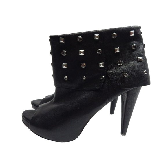 Vince Camuto Womens Black Open Toe Stilettos With Spikes Size 6.5B - Picture 3 of 12